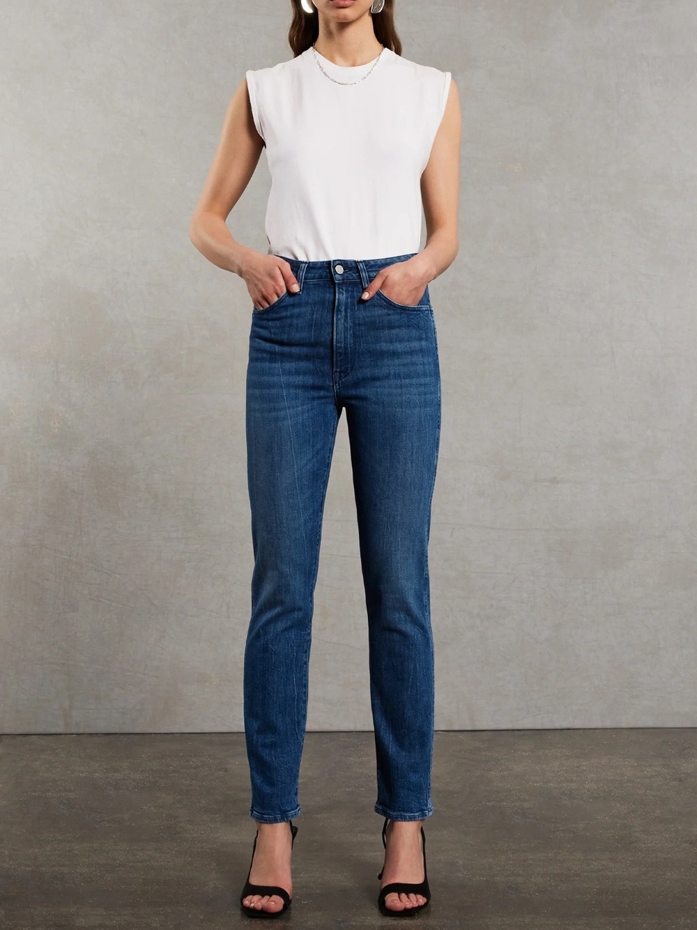 3x1 NYC Premium Denim High-Rise Straight-Leg Slim Jeans Size 28